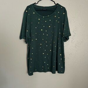 BloomChic green Star-Patterned Women's Top